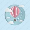 Kép 3/3 - vászonkép vakrámán 3d hatású hőlégballon