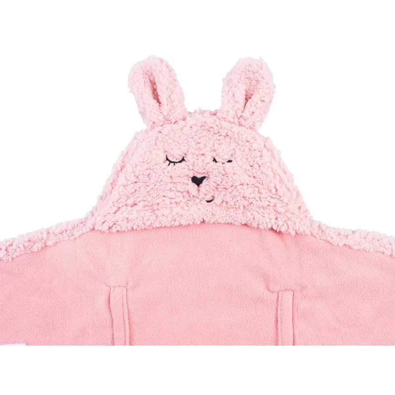 pink meleg takaró babáknak közelről