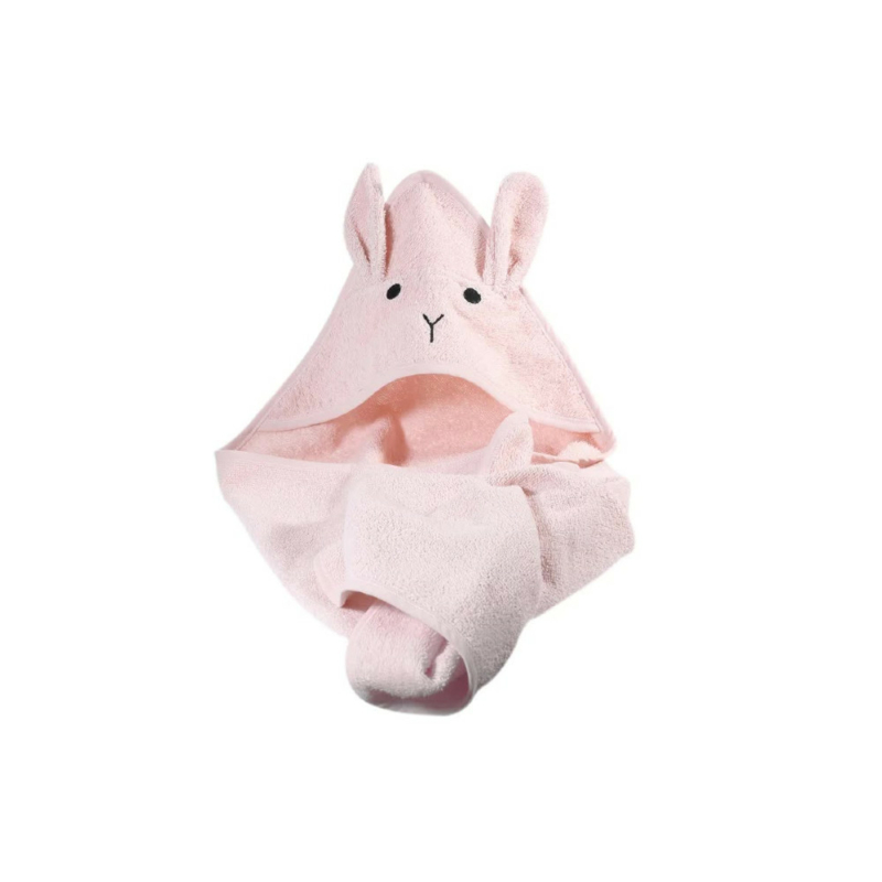 rózsaszín baba törölköző kapucnis