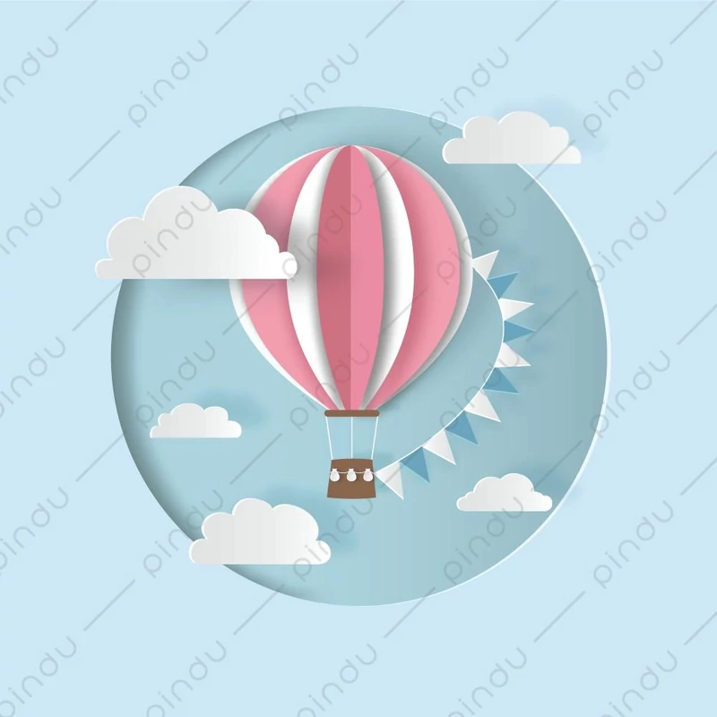 hőlégballon 3d falikép