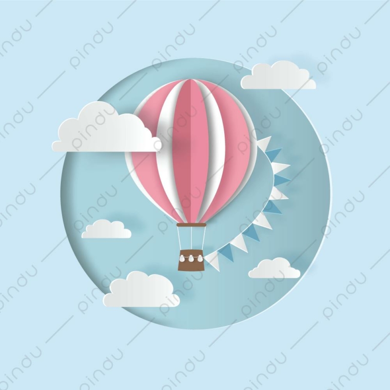 hőlégballon 3d falikép