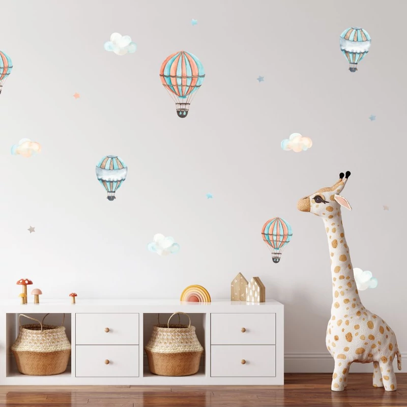 hőlégballon falmatricák gyerekszobában