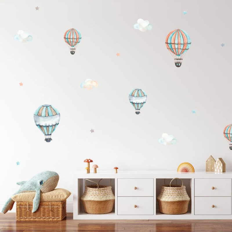 hőlégballon falmatricák gyerekszobában