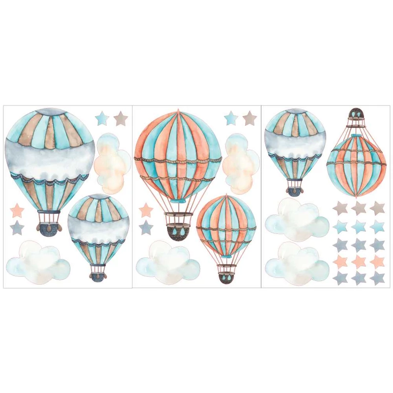 hőlégballon falmatricák készlet